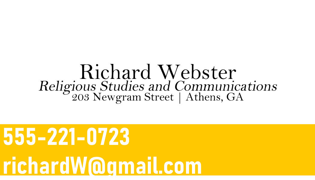 Rick Webster Business Card Mock-up
